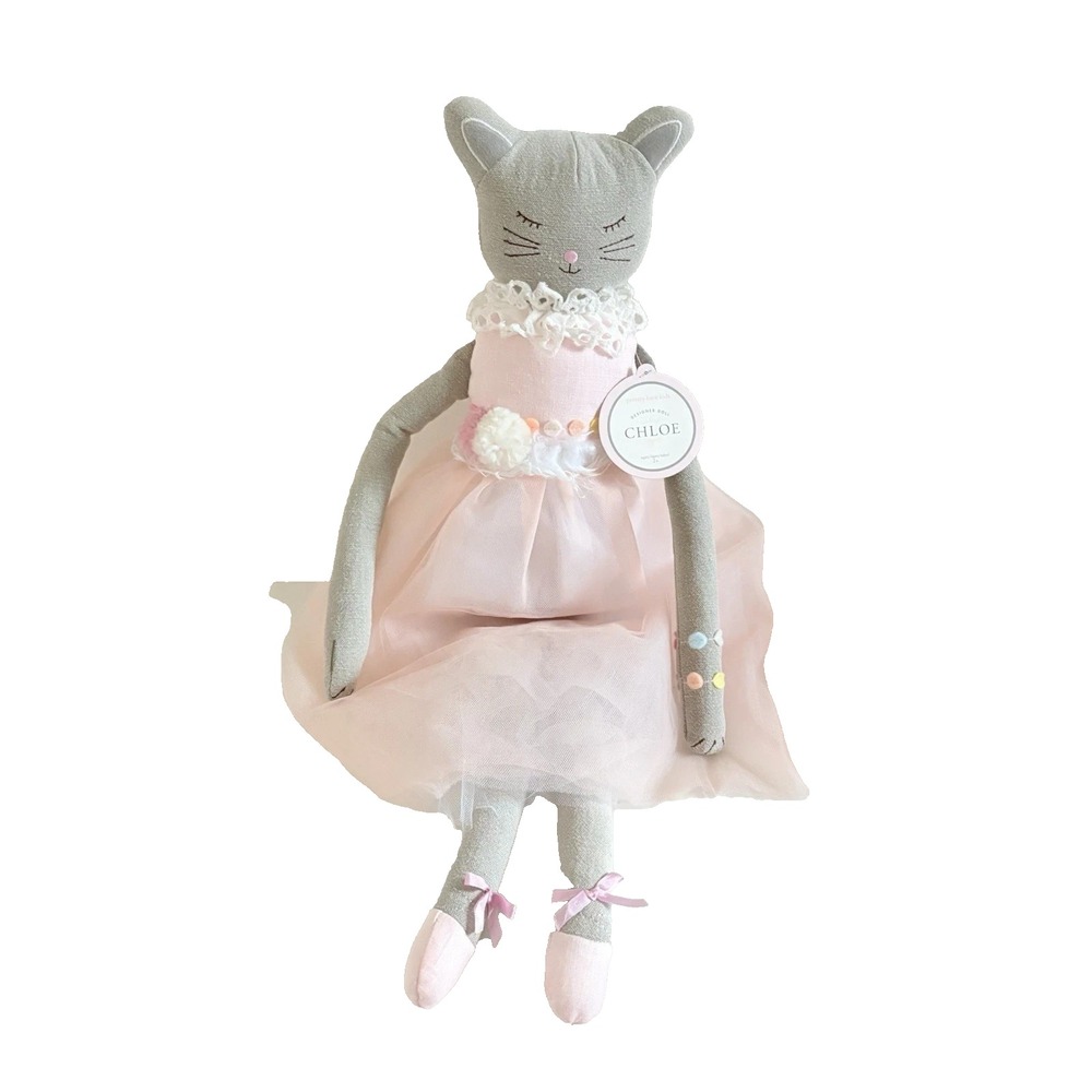 NEW Pottery Barn Kids, Chloe the Kitty Ballerina Cat, Plush Doll Stuffed Animal